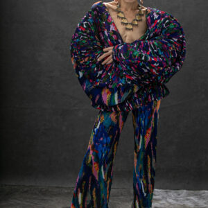 SHIBORI PLEATED TROUSERS “BODY DOUABLE”